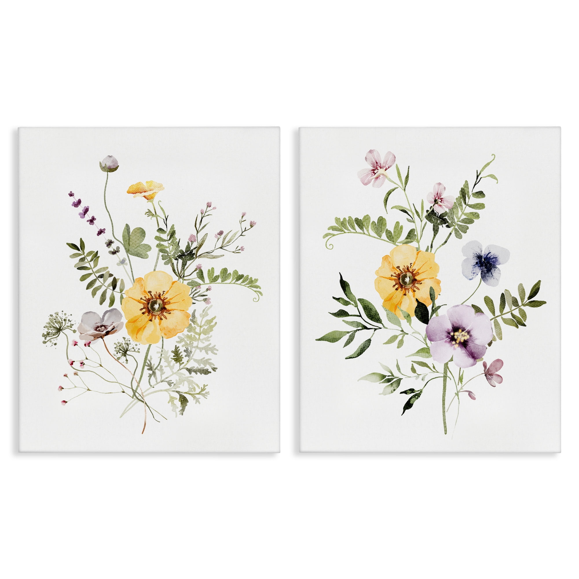 Bundles of Gardening Herbs 2 Piece Canvas Wall Art Set, design by Lettered and Lined