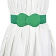 thumbnail image 1 of Bunenne Elastic Belts for Women Fabric Belt Elastic Belts Women's Belt Women's Elastic Belt Waistband Wide Belt Waist Belt for Women Fashion Wide Belt Thick Belt 80s Belt Corset Belt Green One Size, 1 of 3