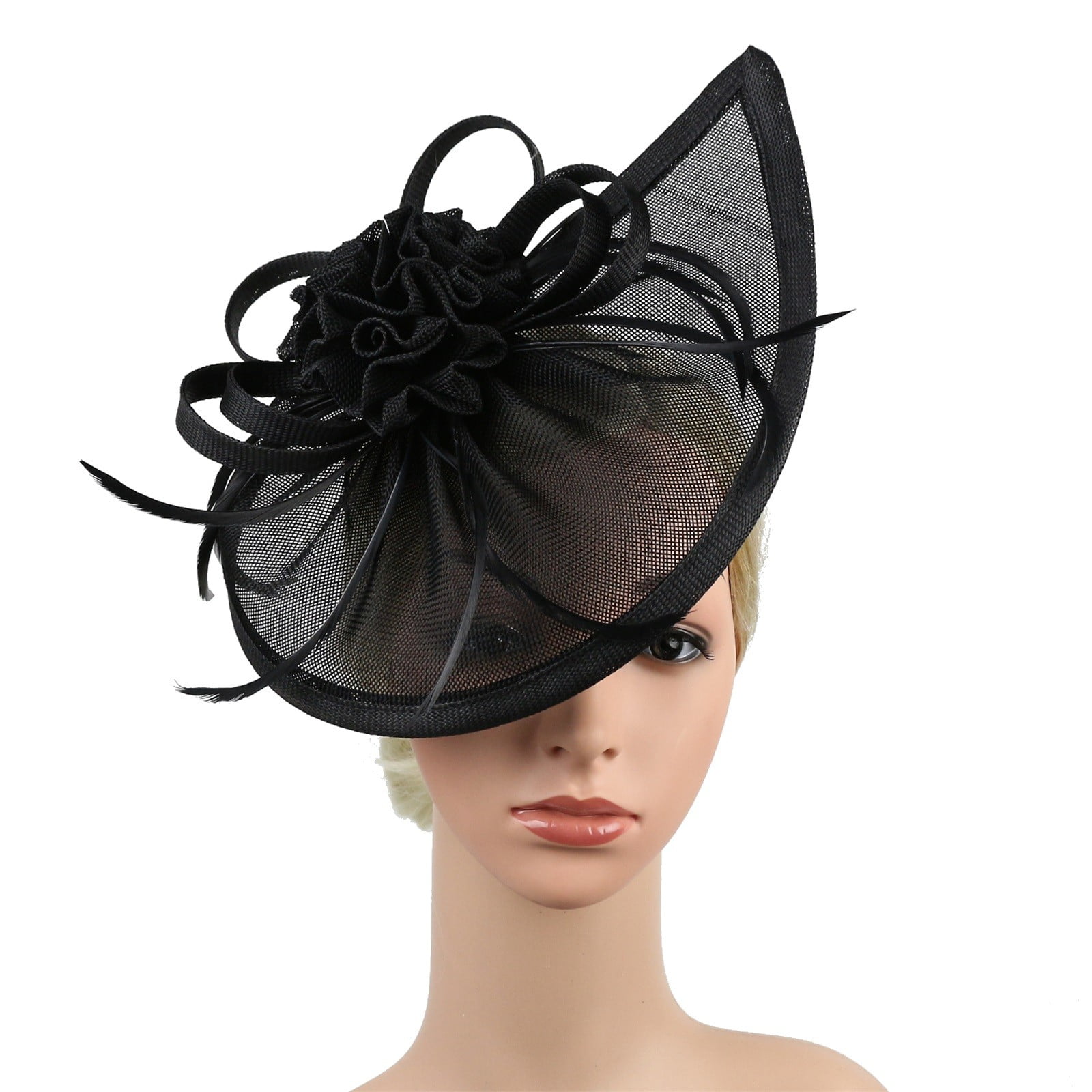 1 pezzo di fascinator Kentucky Derby nero e verde per donne, cappello