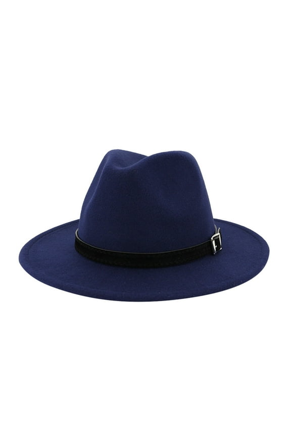 Fedora Hats for Men Kentucky Derby Hats for Men with Men Women Outbacks Belt Wide Hat Hats Vintage Buckle Caps Panama Hat for Men Wide Brim Hats for Men Navy One Size