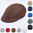 thumbnail image 1 of Bunenne Newsboy Cap for Men Irish Hat Scally Cap for Men Women Soft Net Retro Hats Casul Breathable Winter Warm Comfort Beret Hats Baseball Cap C One Size, 1 of 9