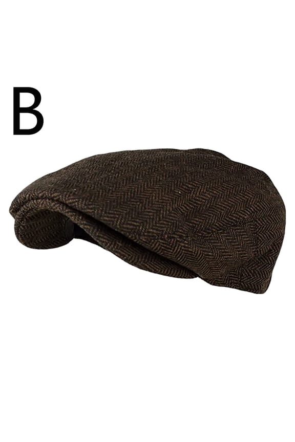 Newsboy Cap for Men Irish Hat Scally Cap for Men Women Soft Plaid Hats Casul Breathable Winter Warm Comfort Beret Hats Baseball Cap B One Size