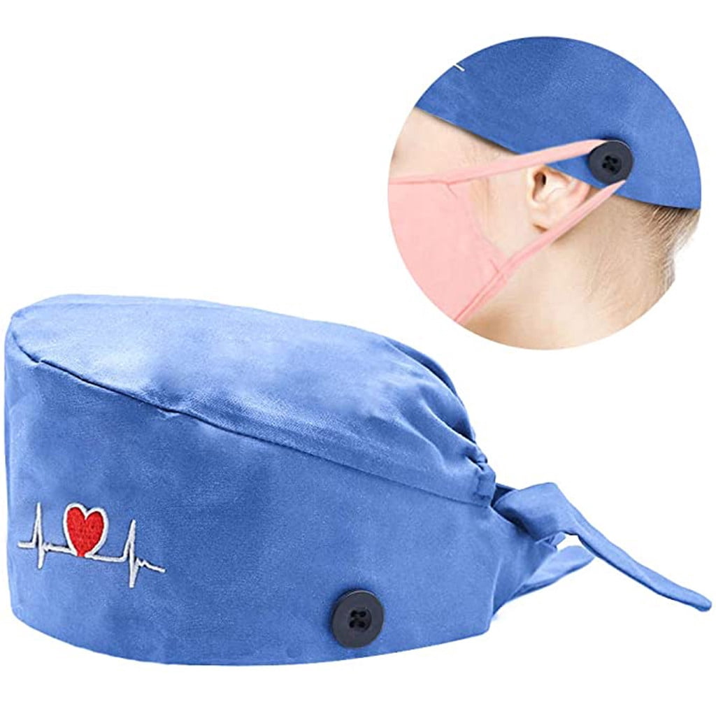 Nurses Hat Bunenne Nurse Hats Scrub Caps Surgical Caps for Women Fashion Printed ...