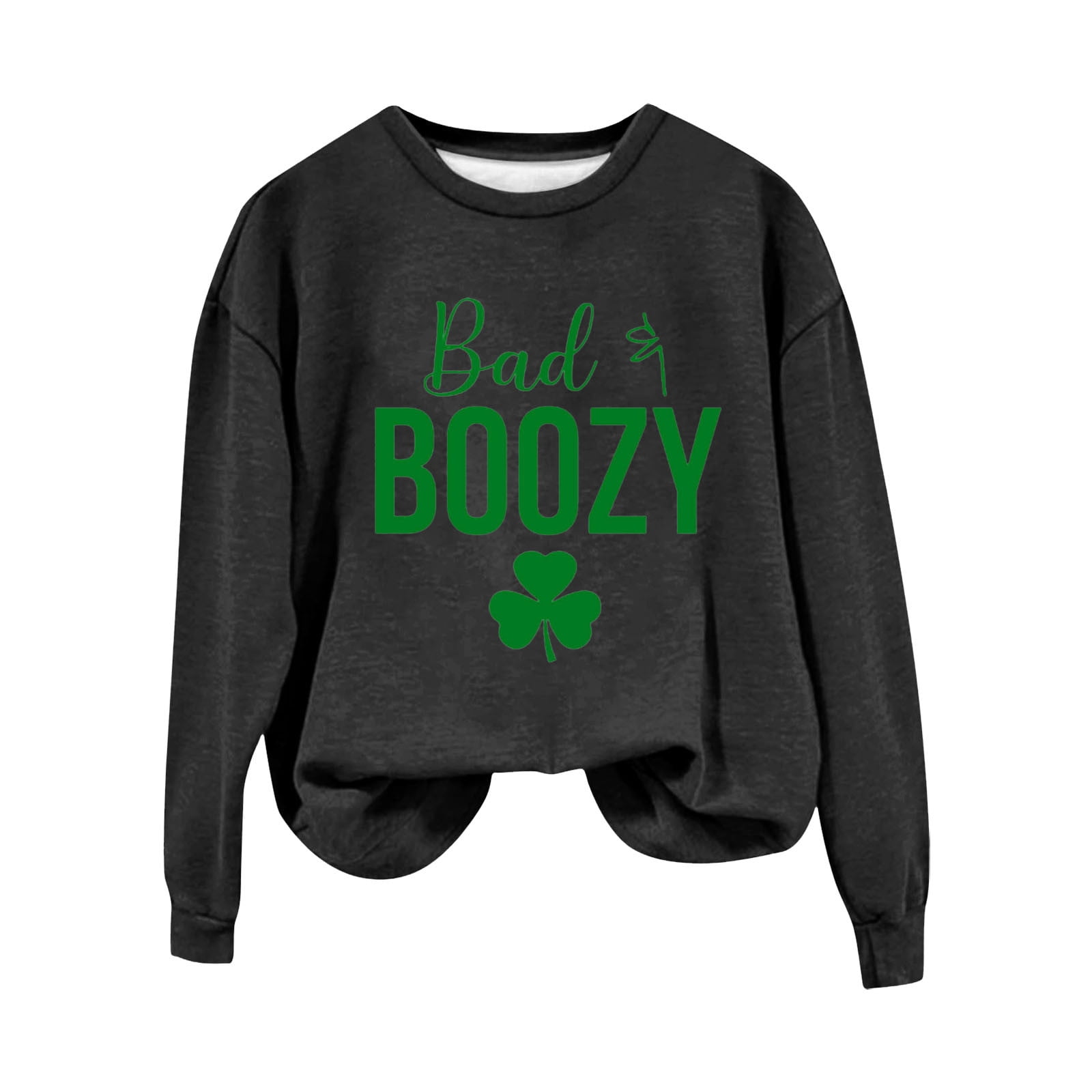 Urvatac St. Patrick's Day Sweatshirt - Shamrock Clover Print Irish Top | Casual Loose Fit Long Sleeve For Women - View #7