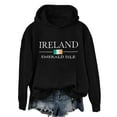 thumbnail image 1 of Bunenne St Patrick Day Sweatshirts Shamrock Sweatshirt Women's St. Day Print Long Sleeved Pullover Hooded Solid Color Hoodie Hoodies for Women Black M, 1 of 4