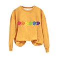 thumbnail image 1 of Bunenne St Patrick Day Sweatshirts Shamrock Sweatshirt Women's St.day Funny Casual Sweatshirt Hoodie Sweatshirt Casual Top Love Green Luck Print Top Crew Sweatshirt for Women Yellow M, 1 of 4