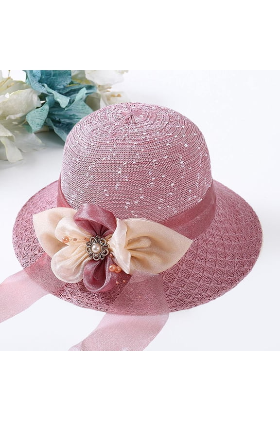 Summer Fedora Hats for Women Derby Hats for Women Boho Hats Sunshade Hat Children's Korean Summer Beach Hat Tourism Hat Fisherman Hat Basin Hat Kentucky Derby Hats for Women Purple One Size