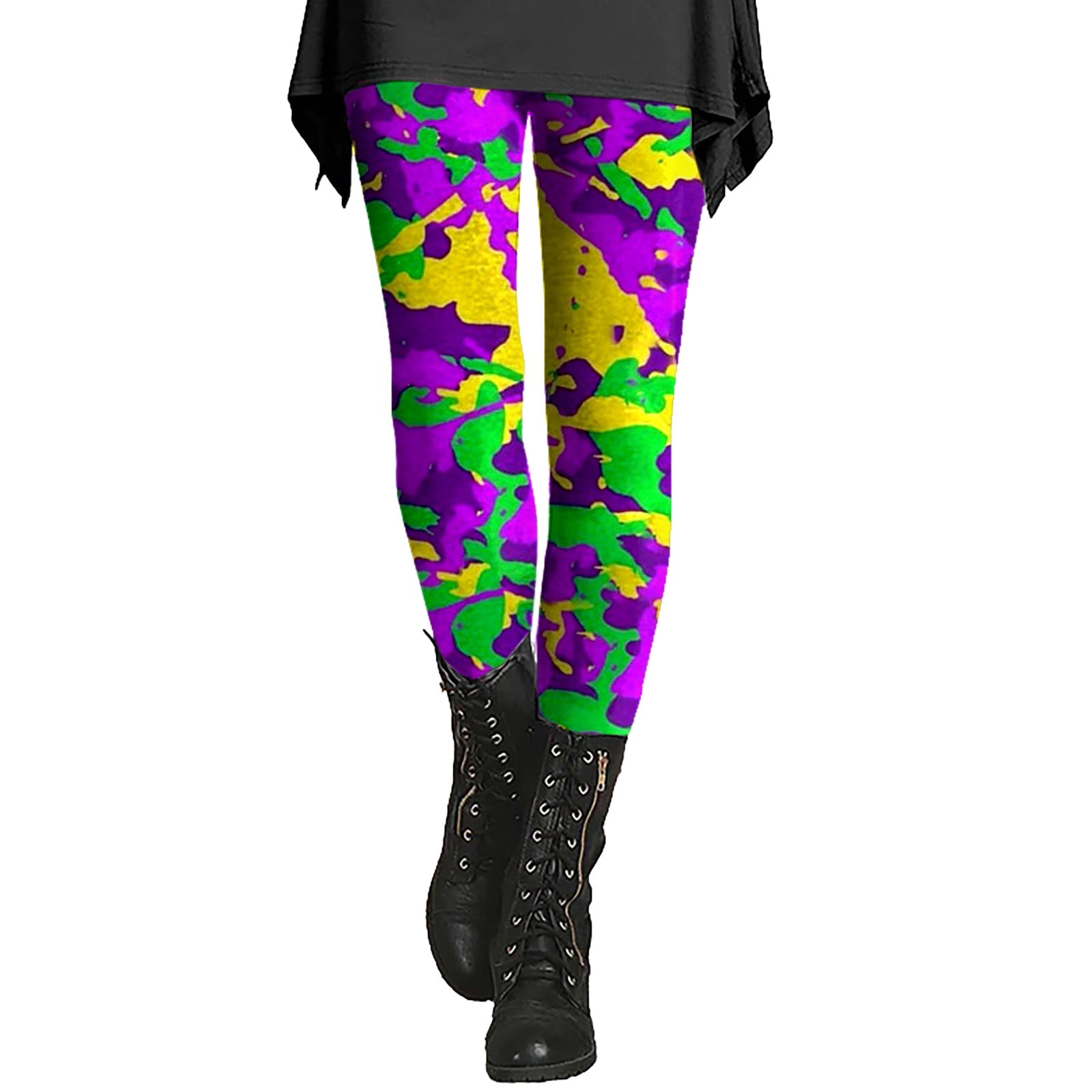 mardi gras leggings pants