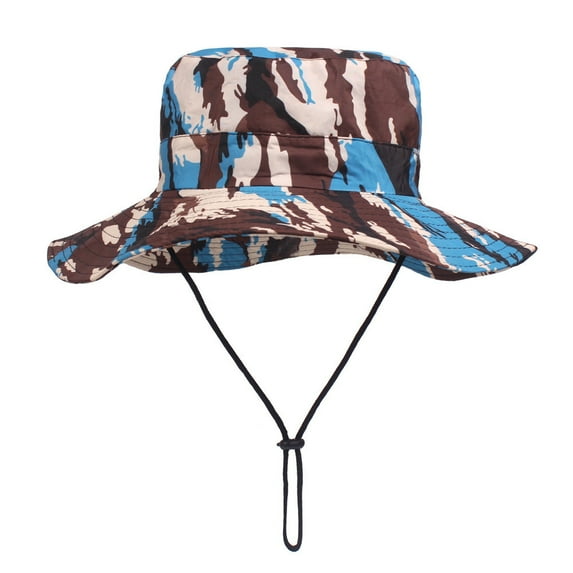 Bunenne Womens Sun Hat Hiking Hat Bucket Hats for Men Mesh Fishing Bucket Summer Drying Hat Fashion Boonie Hat Sun Baseball Caps Sun Hats for Men Fishing Hat Boonie Hats Safari Hats Blue One Size