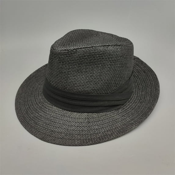 Bunenne Womens Sun Hat Sun Hats for Women Mens Sun Hat Unisex Men Women Panama Wide Brim Hats Aldult Jazz Hat Top Hat Sun Hat Panama Hat Men Straw Hat Cowboy Hat Fedora Hats for Men Black One Size