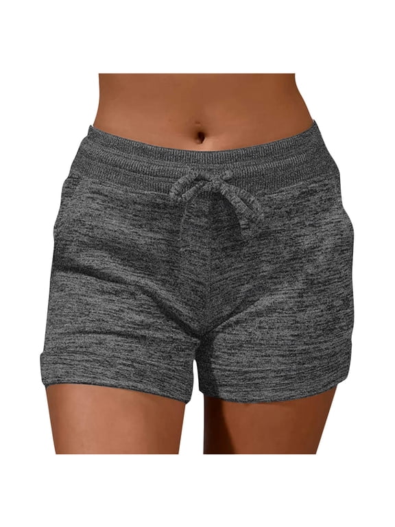 Young Adult Shorts Short Shorts for Women Soft and Comfy Activewear Lounge Shorts with Pockets and Drawstring Short for Women Pocket Gray S