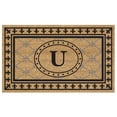 thumbnail image 1 of Superscraper Door Mat Bungalow, Monogram U - 20" x 36", 1 of 5
