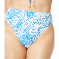 thumbnail image 1 of Coco Reef BLUE CRUSH Bungalow Floral High Esteem Bikini Swim Bottom, US Medium, 1 of 5