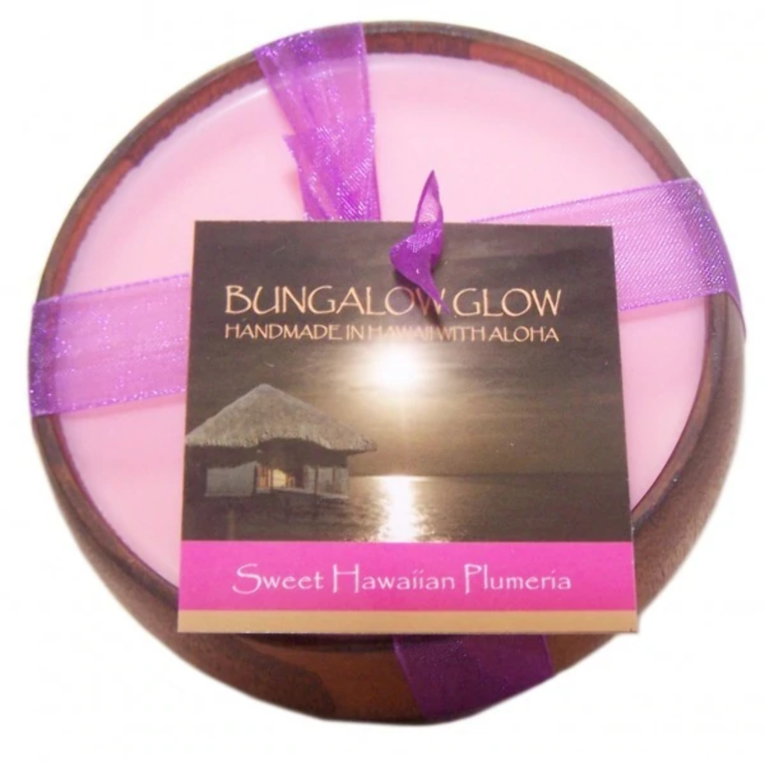 Bungalow Glow "Sweet Hawaiian Plumeria" Coconut Shell Candle