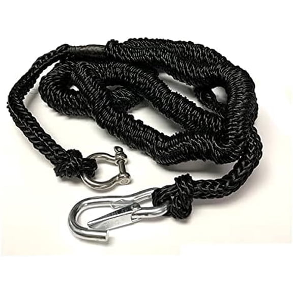 Bungee Black Boat Anchor Line (14' - 50')