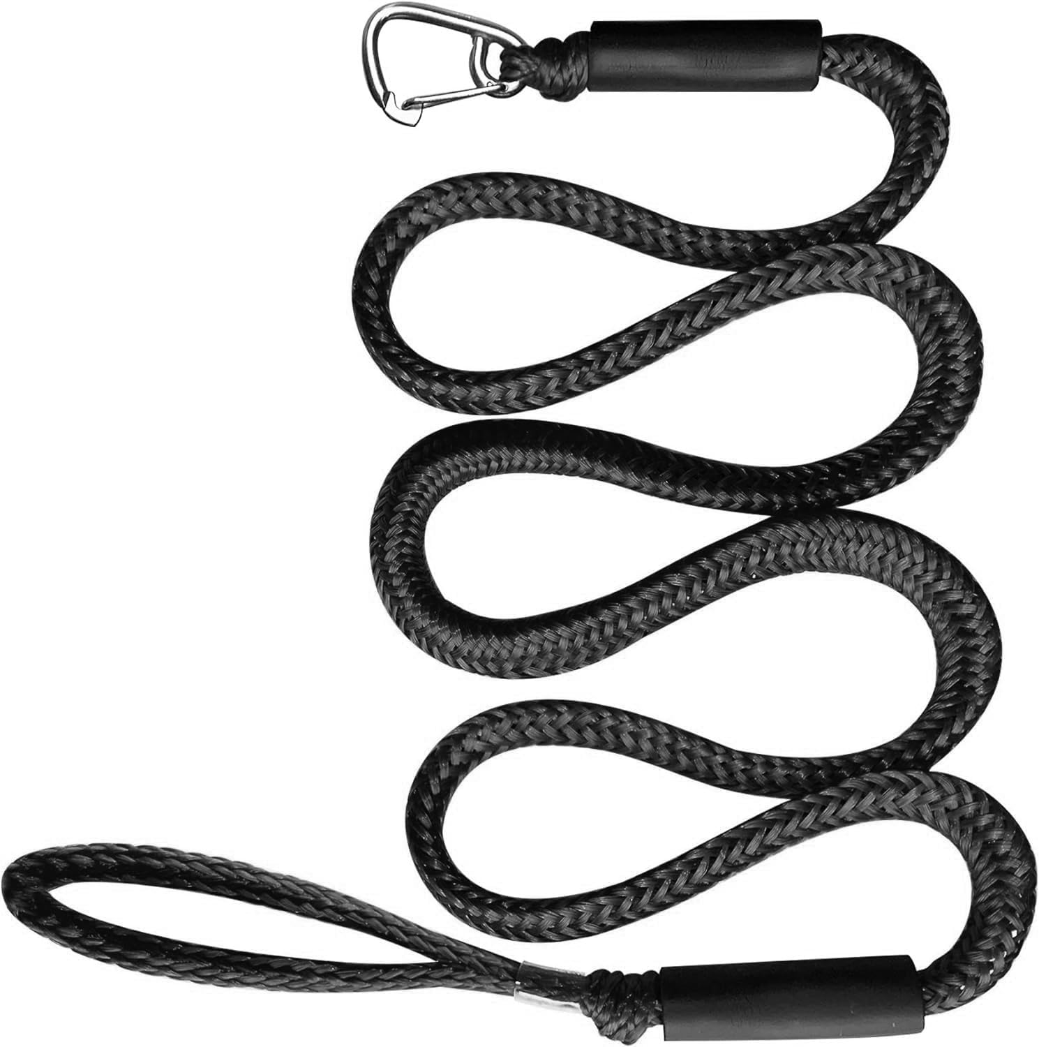 Bungee Cord Dock Line with Stainless Steel Clip Boat Rope Mooring String with Foam Float for