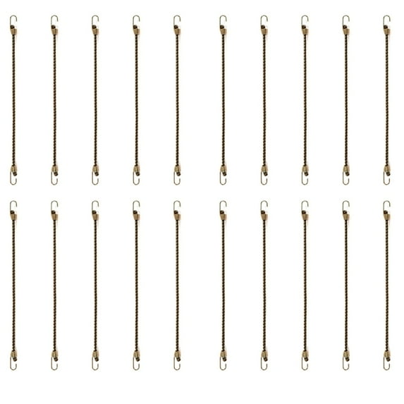 Bungee Cord with Hook, 20Pcs Heavy Duty Bungee Cord Weatherproof Elastic Bungee Strap For Securing Tarps Luggage Tent