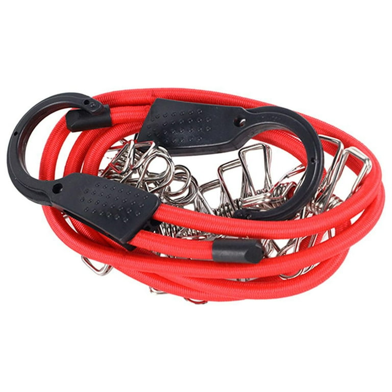 Bungee Cord with Hooks with Clips for Moving Camping Bikes Luggage
