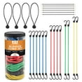 thumbnail image 1 of Bungee Cords Heavy Duty Outdoor - Set of 24 Bungee Cords Assorted Sizes - 40", 32", 24", 18" Bungee Straps with Hooks, 6 Small Mini Bungee Cords, 4 Canopy Ties with Balls, 1 of 6