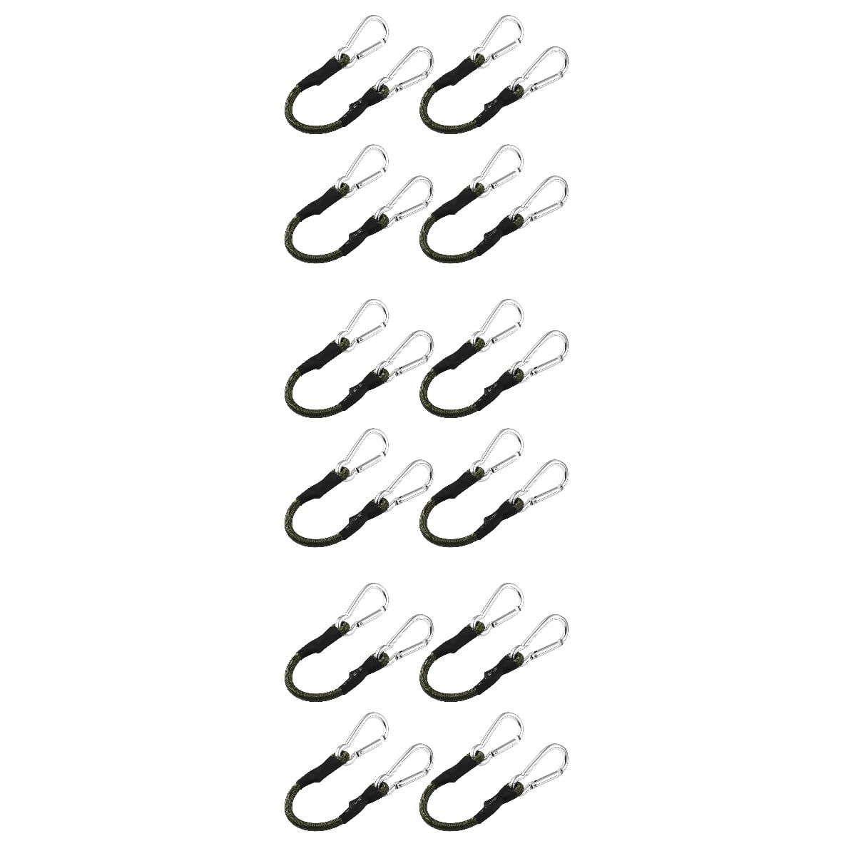 Bungee Cords with Hooks Carabiner Outdoor Clothesline Luggage Tie Downs