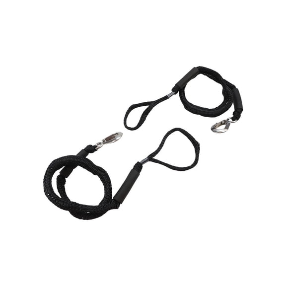 Bungee Dock Line Mooring Rope 4FT Stretch Cord With Stainless Steel Snap for KAYAK Boat PWC For Jet Ski Pontoon Marine Shock Absorber Floating Tie Up System Green(black)