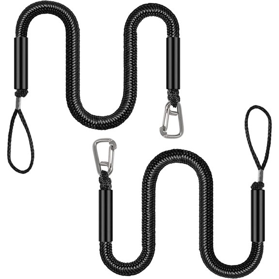 Bungee Dock Lines, 4 Feet Bungee Shock Cords Bungee Docking Rope Mooring Rope for Boat,PWC,Jet ski,Pontoon,Kayak,Canoe,Power Boat,Watercraft