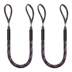 WZB Bungee Dock Lines, Shock Absorbing & Quick Connect, for Pontoon, Bass Boat, Jet Ski