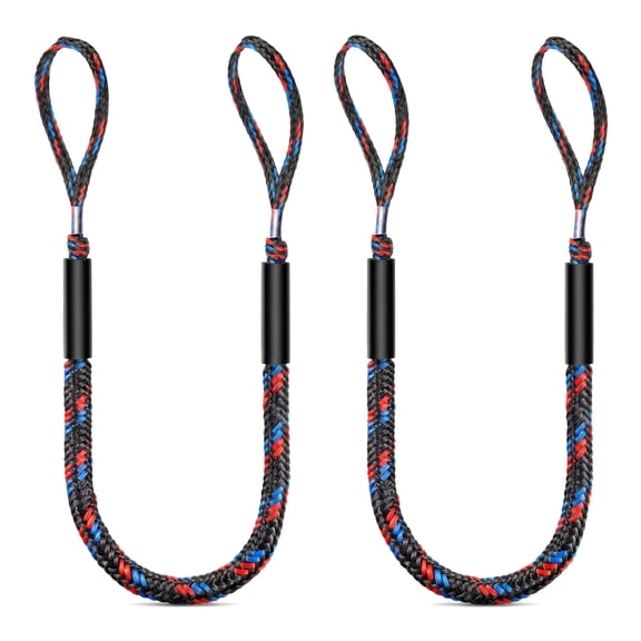 WZB Bungee Dock Lines, Shock Absorbing & Quick Connect, for Pontoon, Bass Boat, Jet Ski