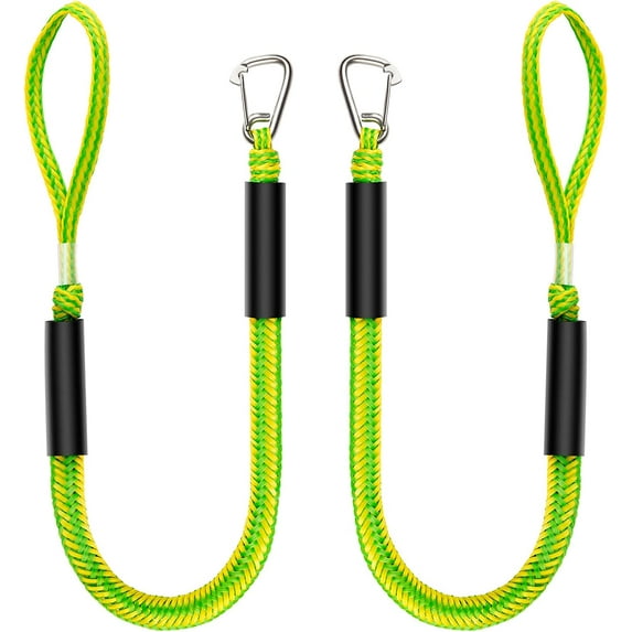 Bungee Dock Lines - Quick and Easy Dock Rope for Jet Ski, PWC, Seadoo, WaveRunner, Pontoon, Bass Boat