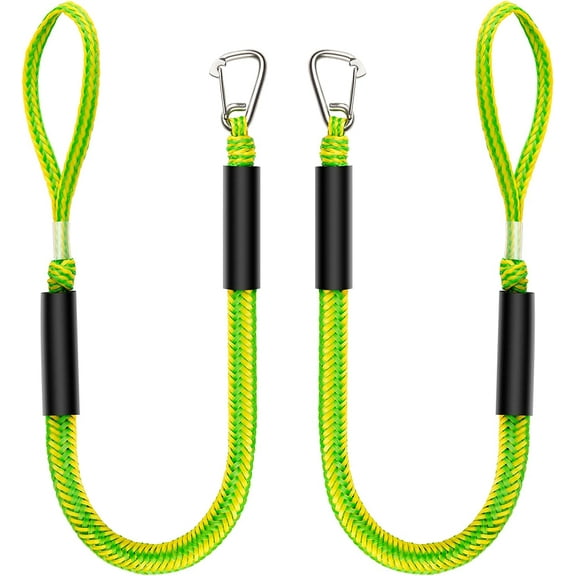 Bungee Dock Lines - Quick and Easy Dock Rope for Jet Ski, PWC, Seadoo, WaveRunner, Pontoon, Bass Boat
