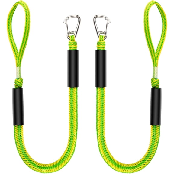Bungee Dock Lines - Quick and Easy Dock Rope for Jet Ski, PWC, Seadoo, WaveRunner, Pontoon, Bass Boat