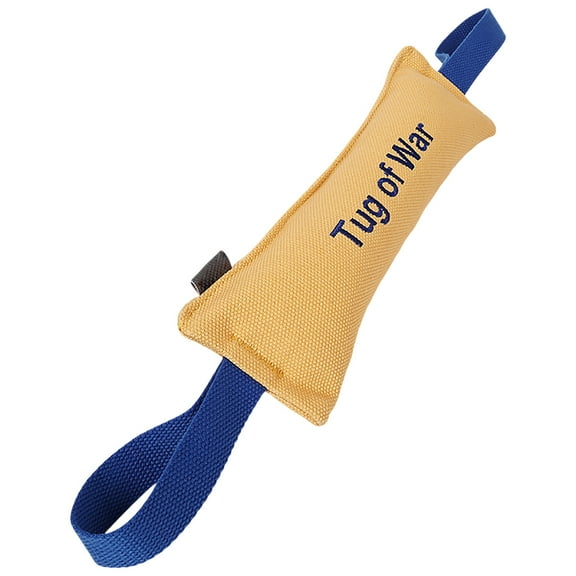 Bungee Dog Bite Tug Toy with 2 Strong Handles - Made of Durable & Tear-Resistant Fire Hose - for Tug of War, Fetch & Puppy K9 Training - Ideal Pull Toy for Medium to Large Dogs, Yellow