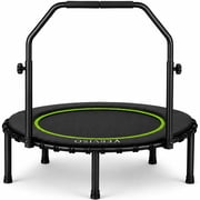 Verviso 40"/46"/50" Bungee Rebounder Mini Trampoline for Adults, Foldable & Quiet Indoor Fitness Trampoline with Adjustable Handlebar, 460LBS Capacity