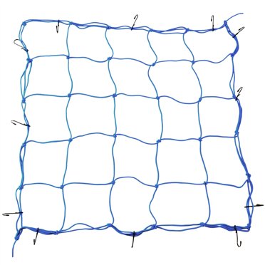 Everest Bungee Net With Carabiners - 6 Pack, 36 Inch, Blue (Includes Free Ring HUB)