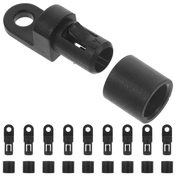 Nicehomfit Black Elastic Cord Terminal for Boat Bungee Cord End Water Resistant 20Pcs