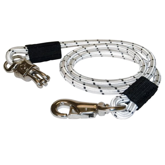 Jeffers Equine Bungee 30 Inch Trailer Ties for Horses Heavy Duty Elastic Rope with Panic Snap and Bull Snap for Trailer Barn and Stable Accessories