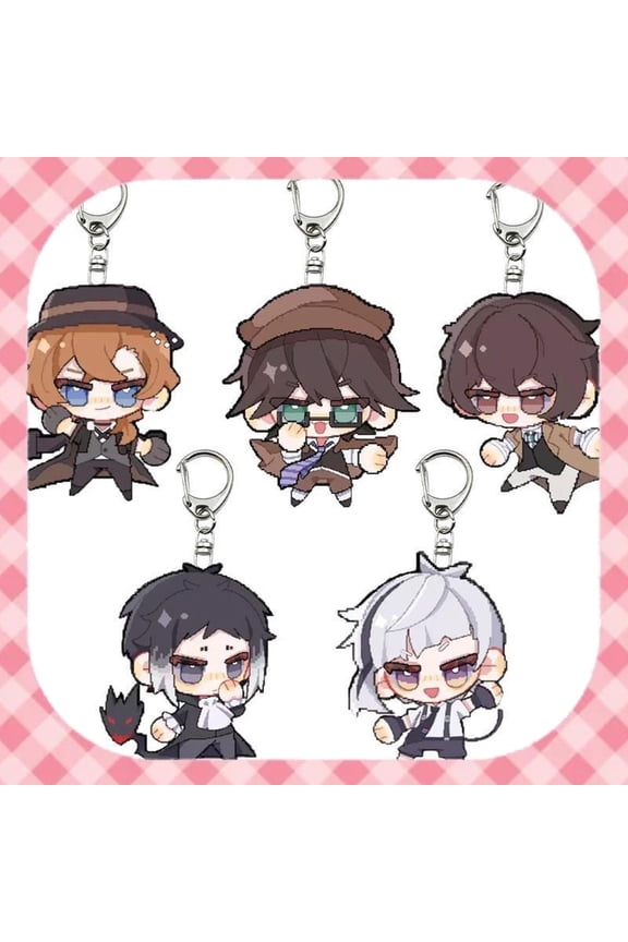Bungo Stray Dogs Cute Character keychain 1 pack, Dazai Osamu Nakahara Chuya Nakajima Atsushi, random 1 pack