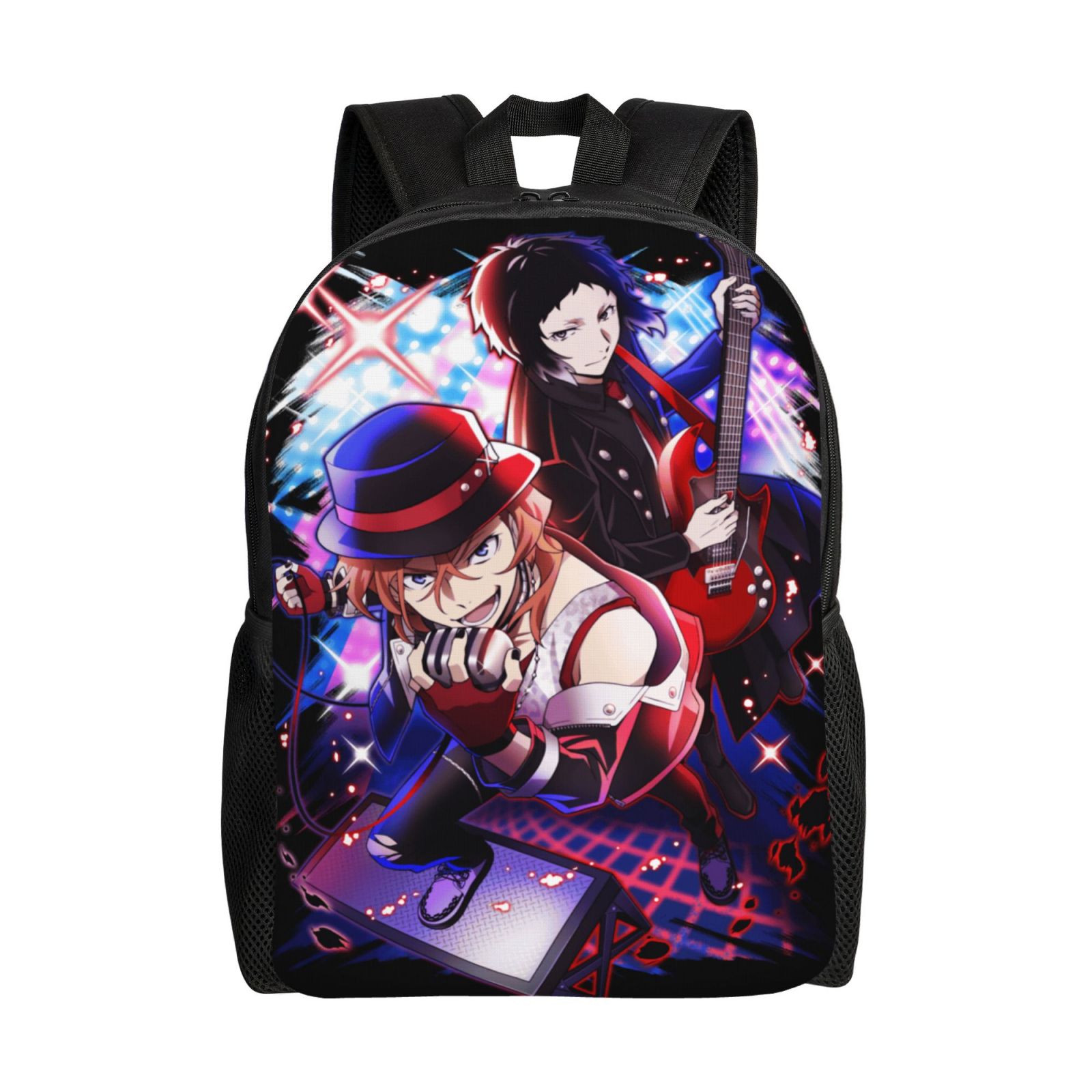 Zaino Anime Bungo Stray Dogs – Daypack Studente Con Porta USB – Tela E Pelle – 30x15x45 Cm – Zaino Scolastico Con Ricarica Integrata