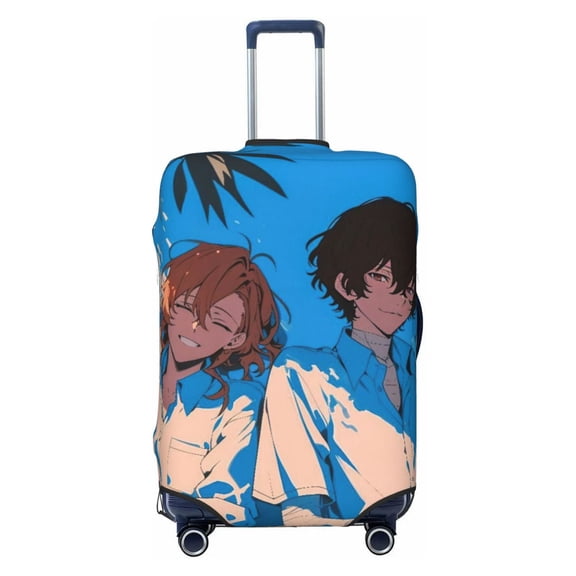 Bungo Stray Dogs Dazai Osamu Chuya Nakahara Travel Luggage Cover Baggage Suitcase Cover Protector Skins 18-32 Inch