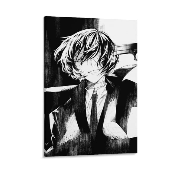 Bungo Stray Dogs Poster Dazai Canvas Wall Art Prints Poster Gifts Photo Picture Painting Posters Room Decor Home Decorative 12x18inch(30x45cm)