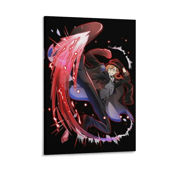 Bungou Stray Dogs Poster Chuuya Nakahara Canvas Art Poster and Wall Art Picture Print Modern Family bedroom Decor Posters 12x18inch(30x45cm)