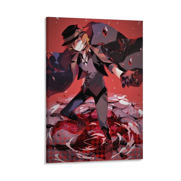 Bungou Stray Dogs Poster Chuya Nakahara Poster Cool Artworks Painting Wall Art Canvas Prints Hanging Picture Home Decor Posters Gift 24x36inch(60x90cm)