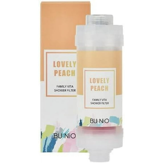 Bunio, Korean Family Vitamin C Shower Filter I Removes Rust Impurities Chlorine | Aroma 10 Scents (Lovely Peach) 비타샤워필터