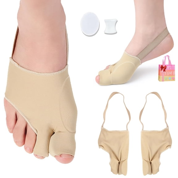 Bunion Corrector, Adjustable Big Toe Straightener for Women & Men - Hallux Valgus Pain Relief & Toe Alignment Correction, Soft Breathable Gel for Day & Night Use (1 Pairs)
