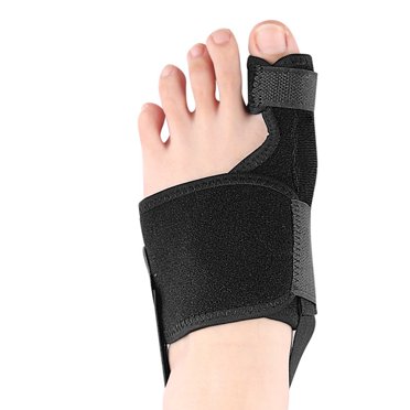 Adjustable Bunion Corrector Splint – Hallux Valgus Orthosis, Unisex Black (1 Pair)