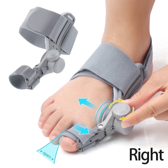 Bunion Corrector Big Toe Straightener Toe Corrector Alignment Support Hallux Valgus Corrector Adjustable Toe Splint Toe Support Brace Foot Correction Device Toe Separator for Daily Use, Grey