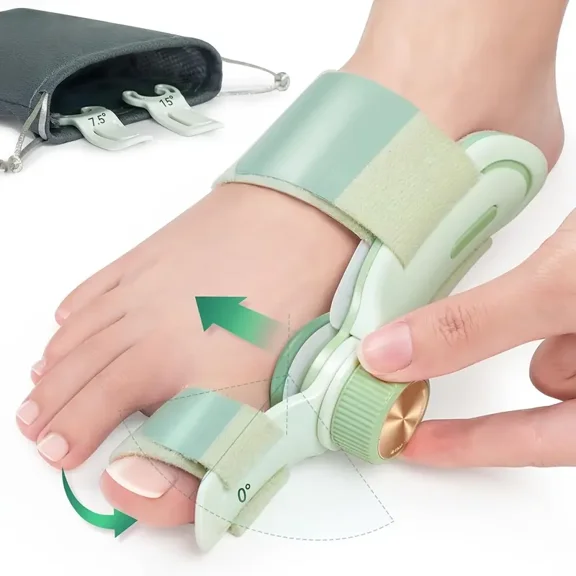 Bunion Corrector Effective Double Correction For Women Men, Stepless Adjustable Knob With 3 Different Angle Fixing Plate, Suitable For Left Right Feet, 1pc