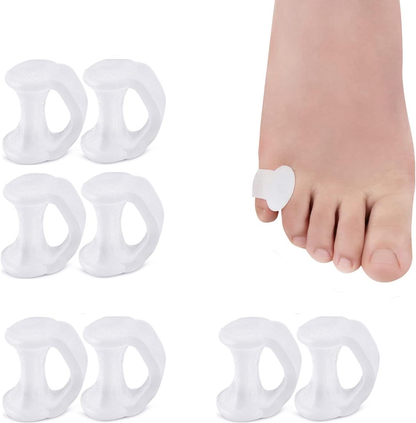 Bunion Corrector, Gel Toe Separators, Pinky Toe Spacers, Little Toe