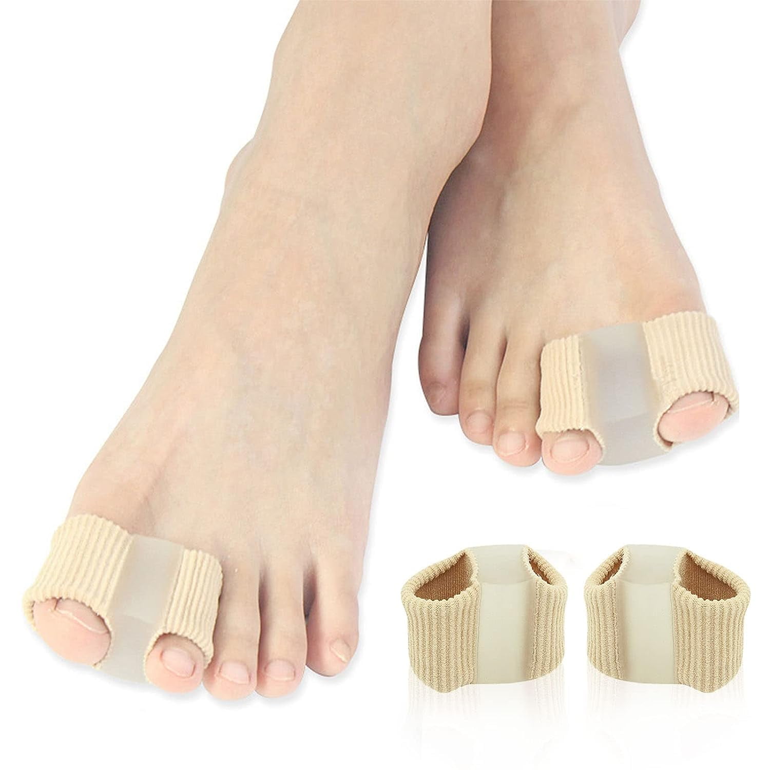 Bunion Corrector Toe Separators, Gel Toe Spacer with 2 Loops to Correct