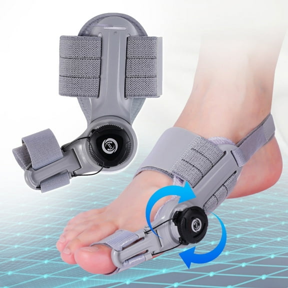 Bunion Corrector for Women & Men, Adjustable Knob Double Correction Separator for Big Toe Relief Bunion Splints Hammer Toe Straightener with Silicone Pad Comfortable Effective, 1PCS